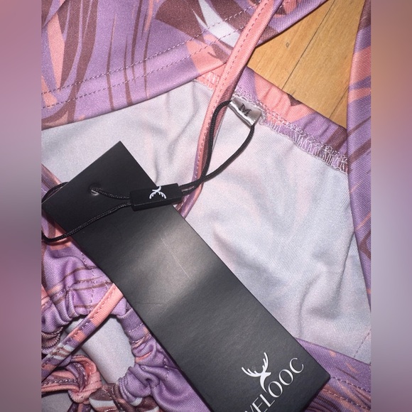 💛 Pink and Purple Swirl Drawstring Dress - Picture 7 of 7